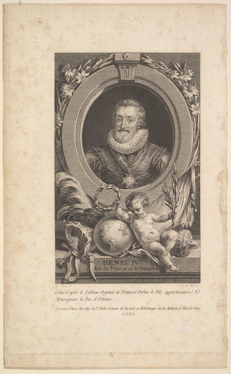 हेनरी IV, 1777 का पोर्ट्रेट। द्वारा ऑगस्टिन डी सेंट औबिन