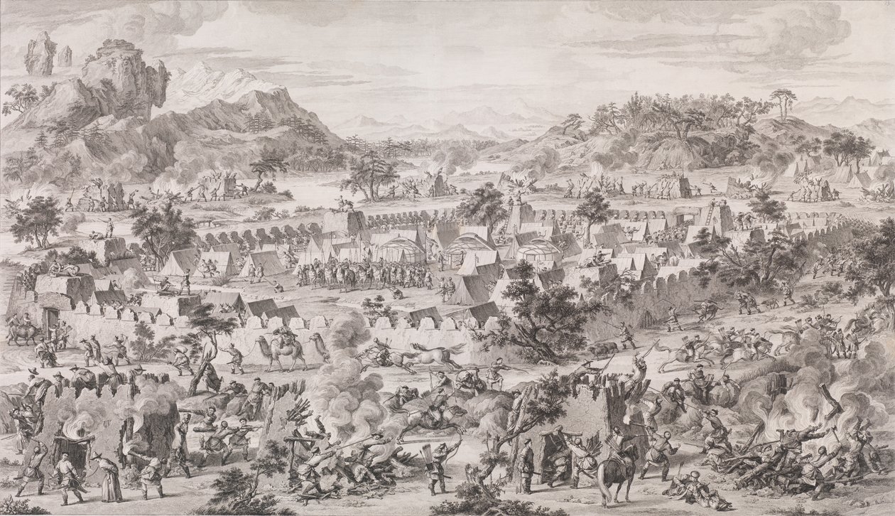 तोंगुज़्लुक की लड़ाई, 1773। द्वारा ऑगस्टिन डी सेंट औबिन