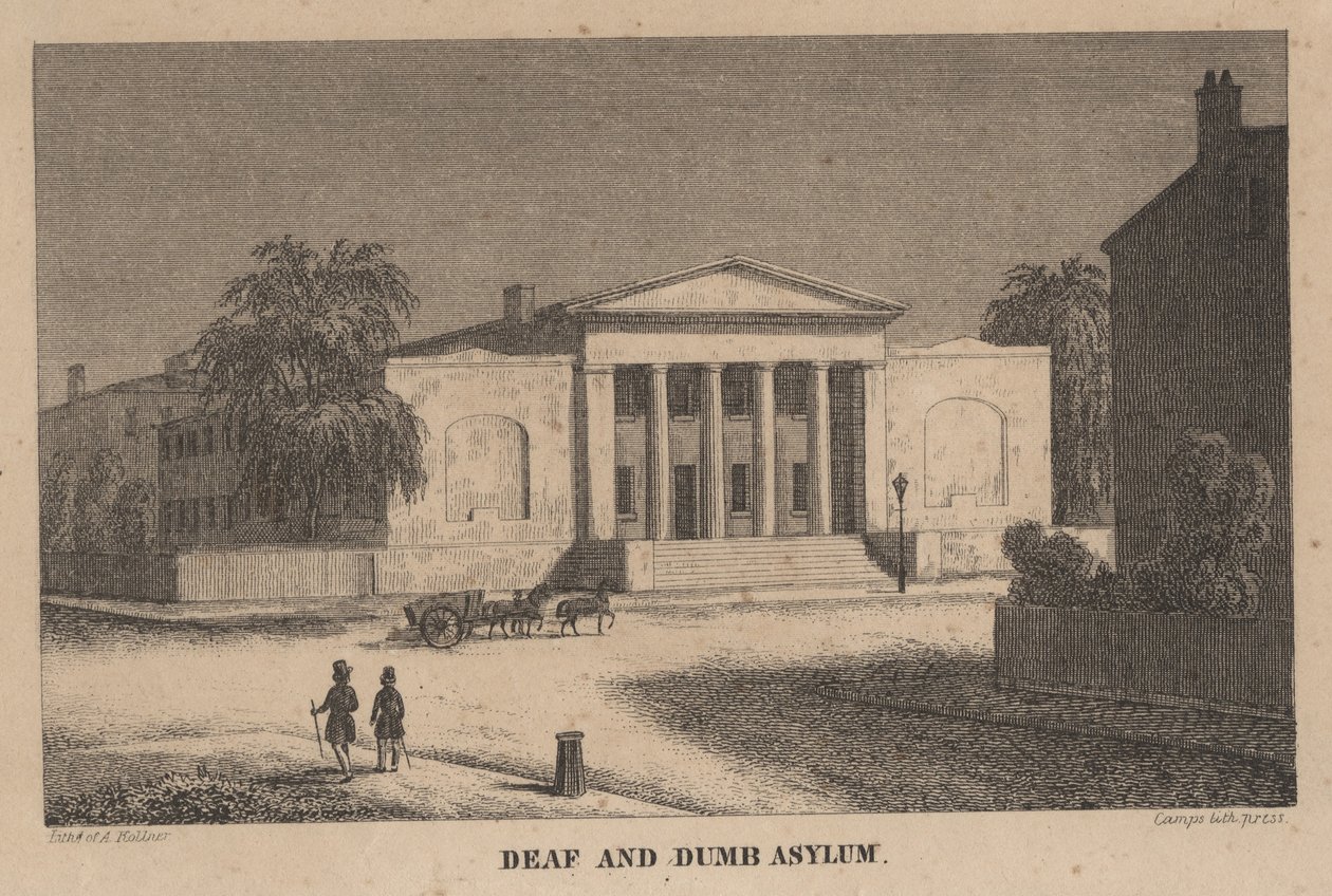 डेफ एंड डंब असाइलम, फिलाडेल्फिया, पेंसिल्वेनिया, c.1847 द्वारा चार्ल्स हेनरी जोसेफ लीकरर्ट