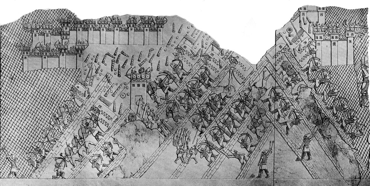 लाकिश शहर पर हमला, 700-692 ईसा पूर्व, c1900-1920। द्वारा ऑस्टेन हेनरी लेयर्ड