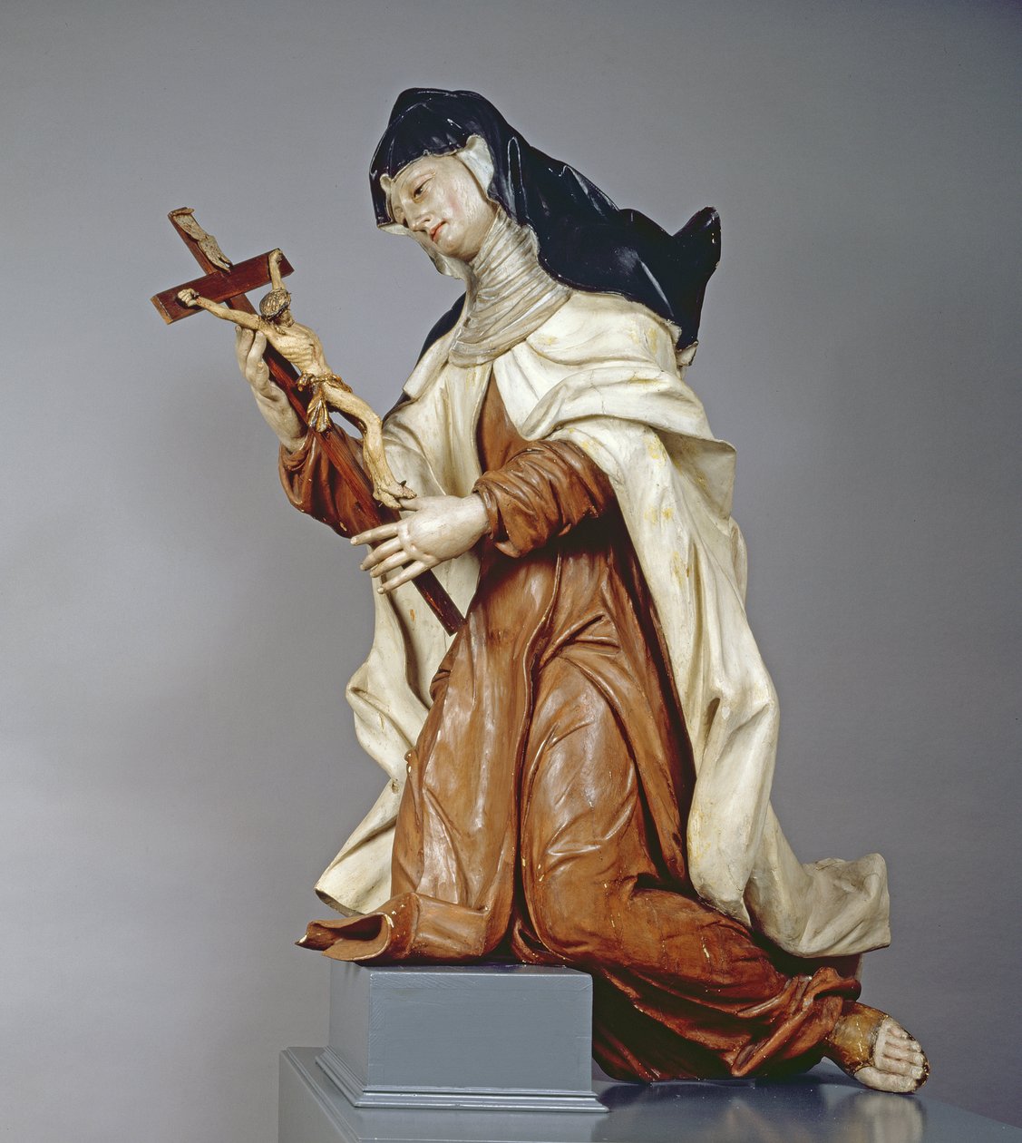 सेंट टेरेसा ऑफ अविला (1515-82) c.1760-65 (पॉलीक्रोम और लिंडेनवुड) द्वारा ऑस्ट्रियाई स्कूल