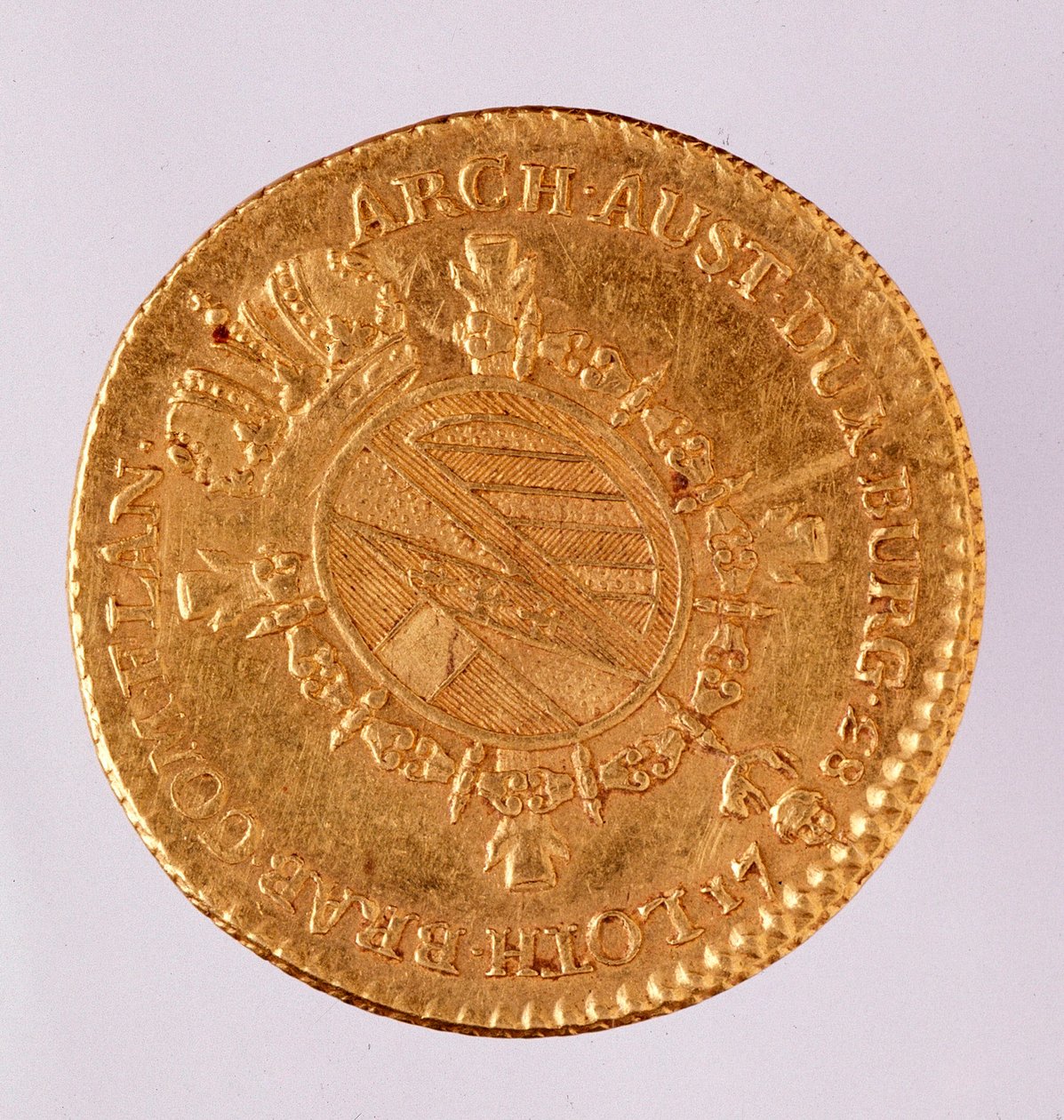सम्राट जोसेफ II (1740-1790) 1783 नेपल्स, म्यूजियो आर्कियोलॉजिको का ऑस्ट्रियाई गोल्डन डबलून (डबलन) द्वारा ऑस्ट्रियाई स्कूल