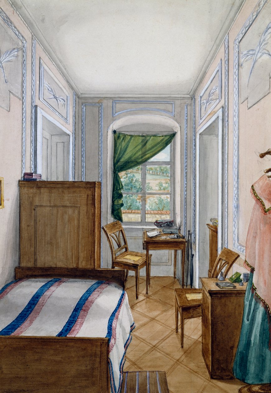 Biedermeier शैली छोटा कमरा, पानी के रंग का, ऑस्ट्रिया द्वारा ऑस्ट्रियाई स्कूल