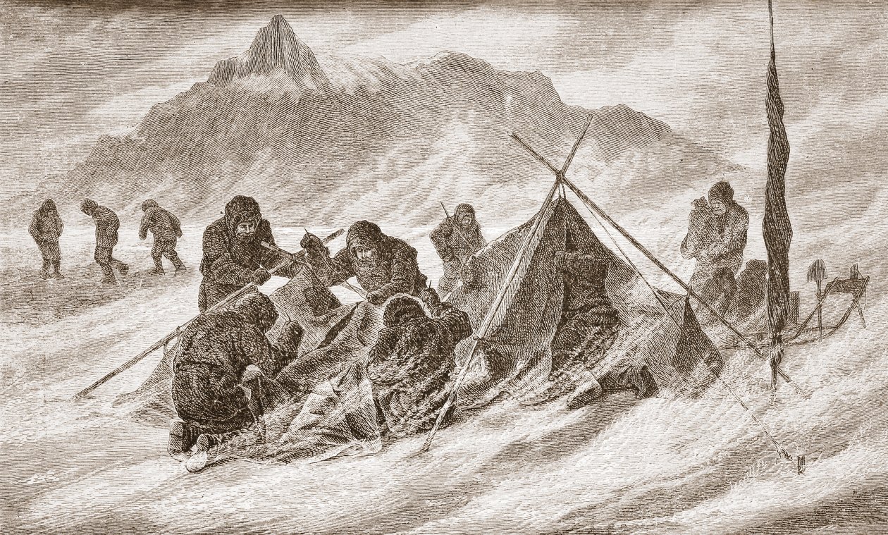 आंसू एक बर्फ़ीला तूफ़ान, 1876 के दौरान बढ़े हुए हैं द्वारा ऑस्ट्रियाई स्कूल