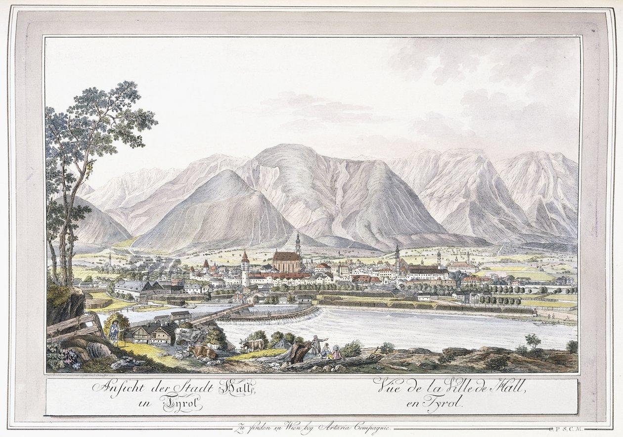 तिरोल में हॉल का दृश्य, 1779-1792 द्वारा ऑस्ट्रियाई स्कूल