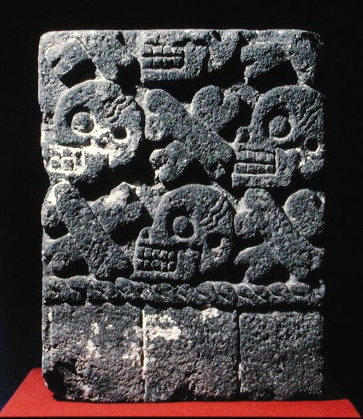 Tzompantli, देर से पोस्ट क्लासिक अवधि (1300-1521) (पत्थर) द्वारा एज़्टेक एज़्टेक