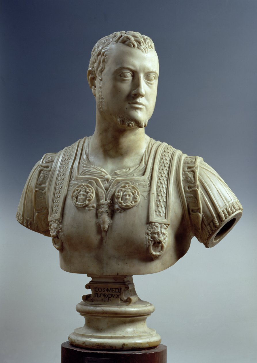 कोसिमो आई डे &39;मेडिसी (1519-74) 1543 (संगमरमर) द्वारा बेसीसियो बांदिनेली