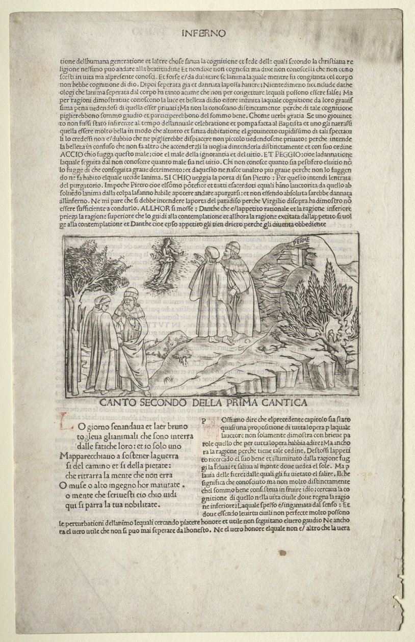 दांते और वर्जिल विथ द विजन ऑफ बीट्राइस, सी। 1481-1485। द्वारा बाकियो बाल्डिनी
