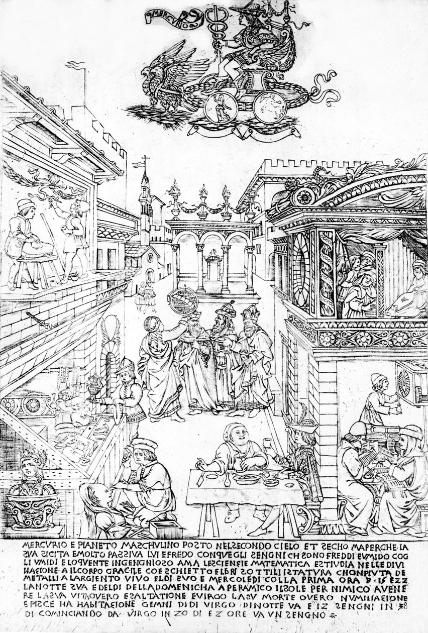 बुध, c.1464 (उत्कीर्णन) द्वारा 