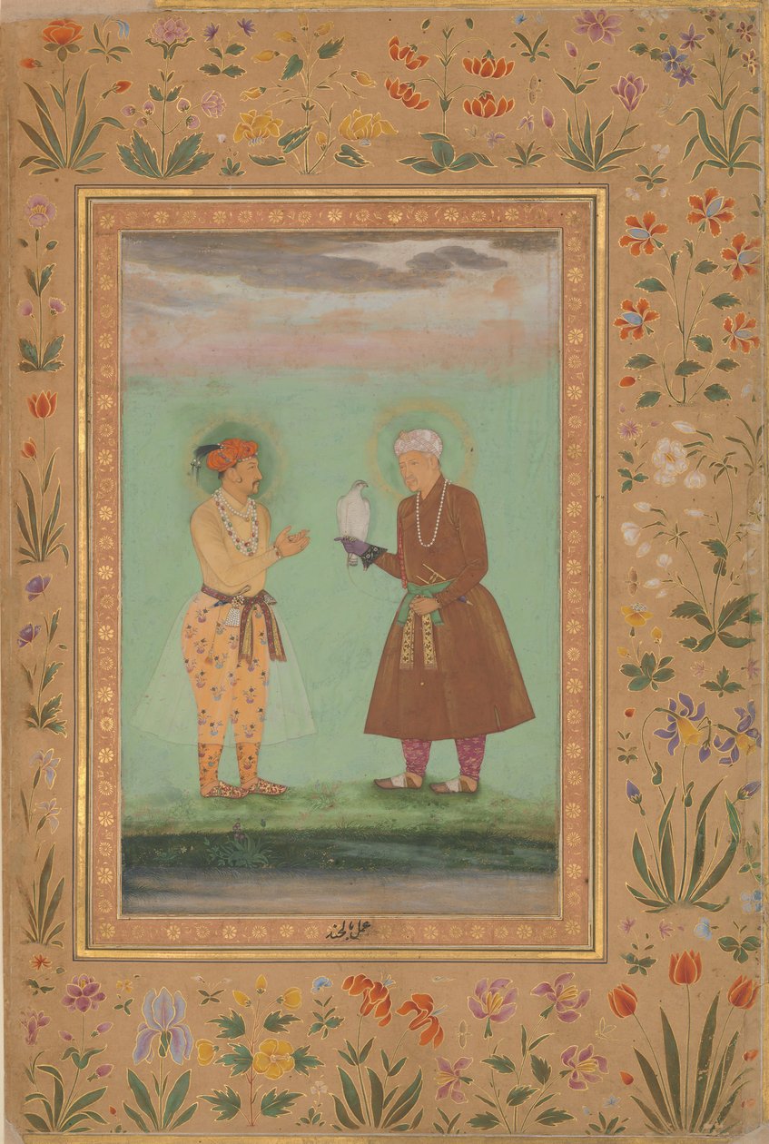 जहाँगीर और उनके पिता, अकबर, शाहजहाँ एल्बम से फोलियो, वर्सो: सीए। 1630 द्वारा Balchand