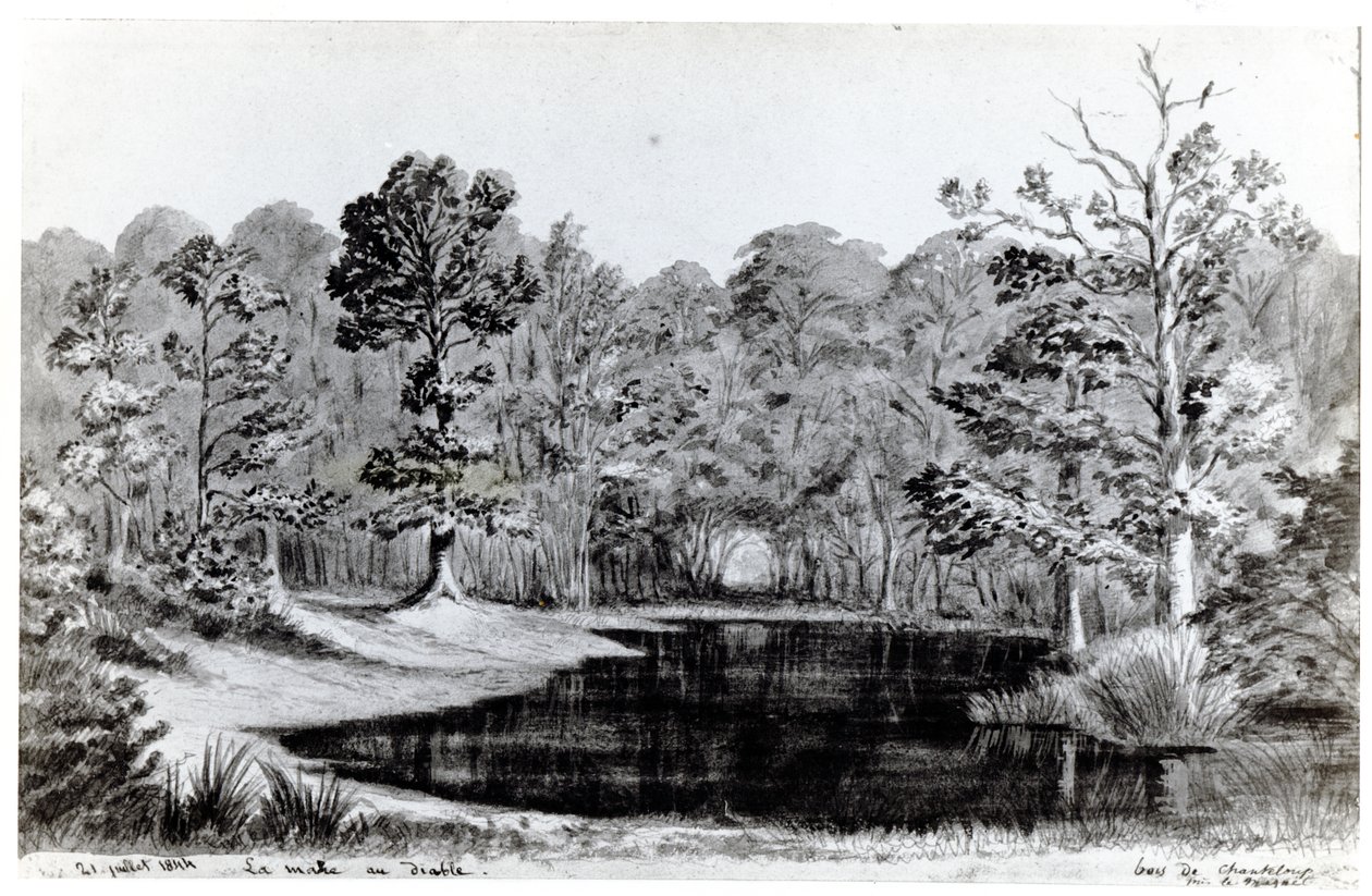 1844 में Bois de Chanteloup में शैतान का पूल द्वारा मौरिस रेत