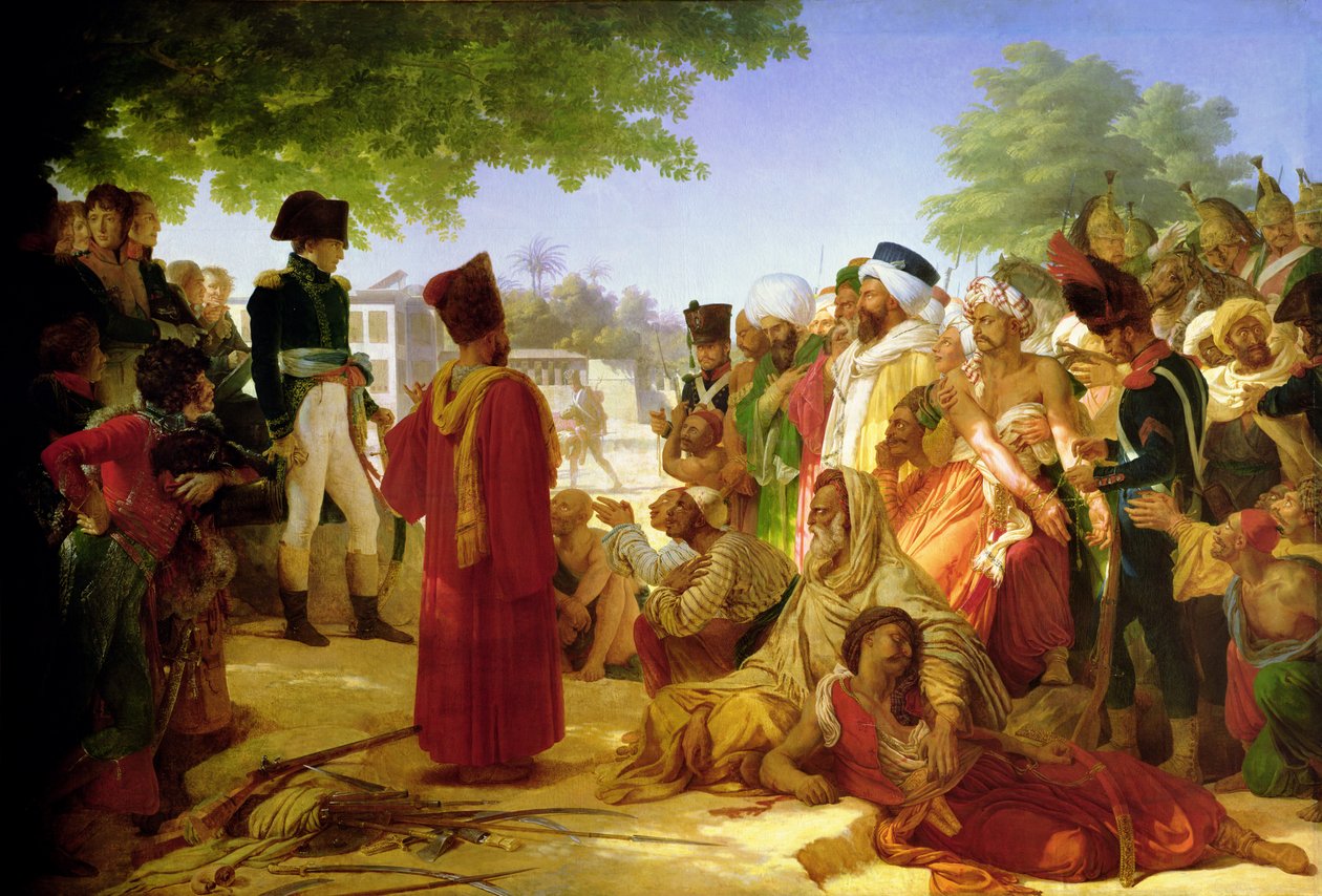 नेपोलियन बोनापार्ट (1769-1821) काहिरा में 23 अक्टूबर 1798, 1806-08 में विद्रोहियों को क्षमा द्वारा बैरन पियरे नरसिसे गुएरिन