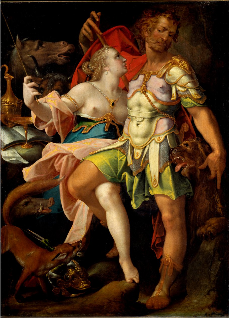 Ulysses और Circe जादूगर (पेंटिंग द्वारा बार्थोलोमास स्पैन्गर