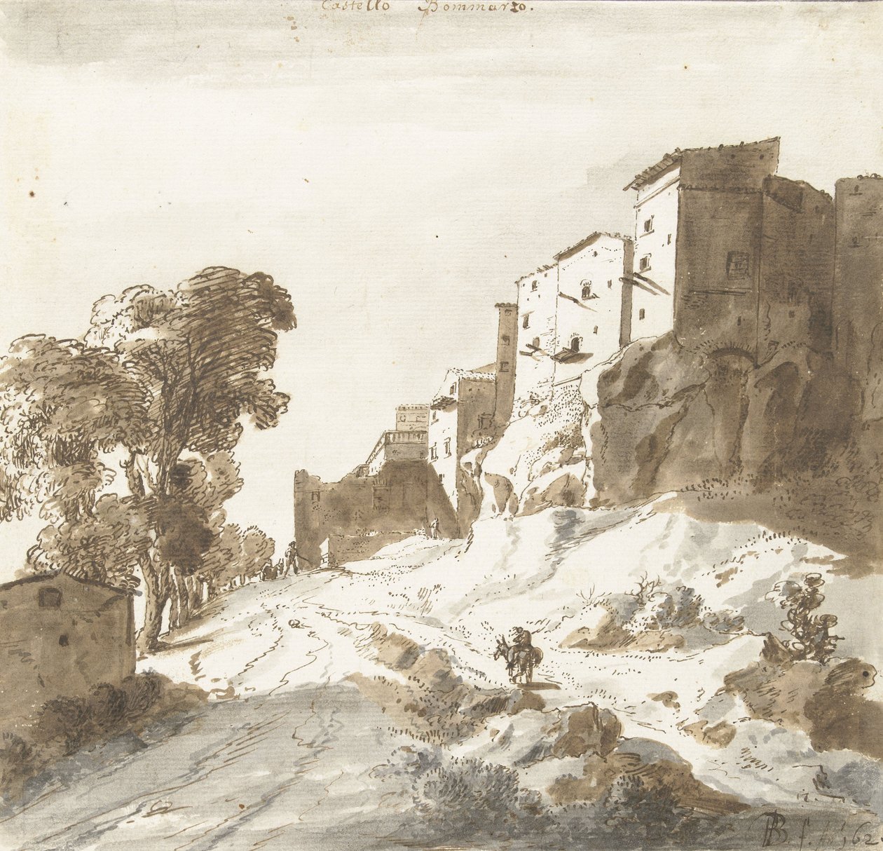Castello Bomarzo, 1625 (कलम) द्वारा बर्थोलोमस बिरनबर्ग