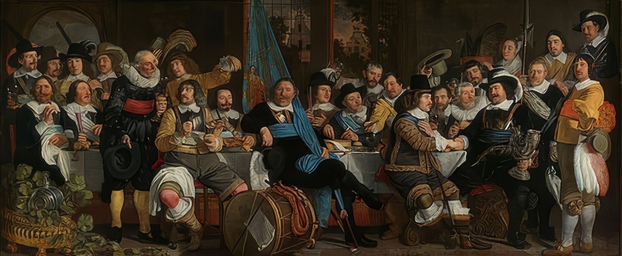 Müster की शांति का जश्न मनाने के लिए Schützenmahl। 1648 द्वारा बार्थोलोमस वैन डेर हेलस्ट