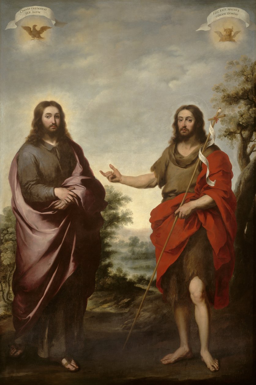 सेंट जॉन द बैप्टिस्ट पॉइंटिंग टू क्राइस्ट, c.1655 द्वारा बार्टोलोमे एस्टेबन मुरिलो