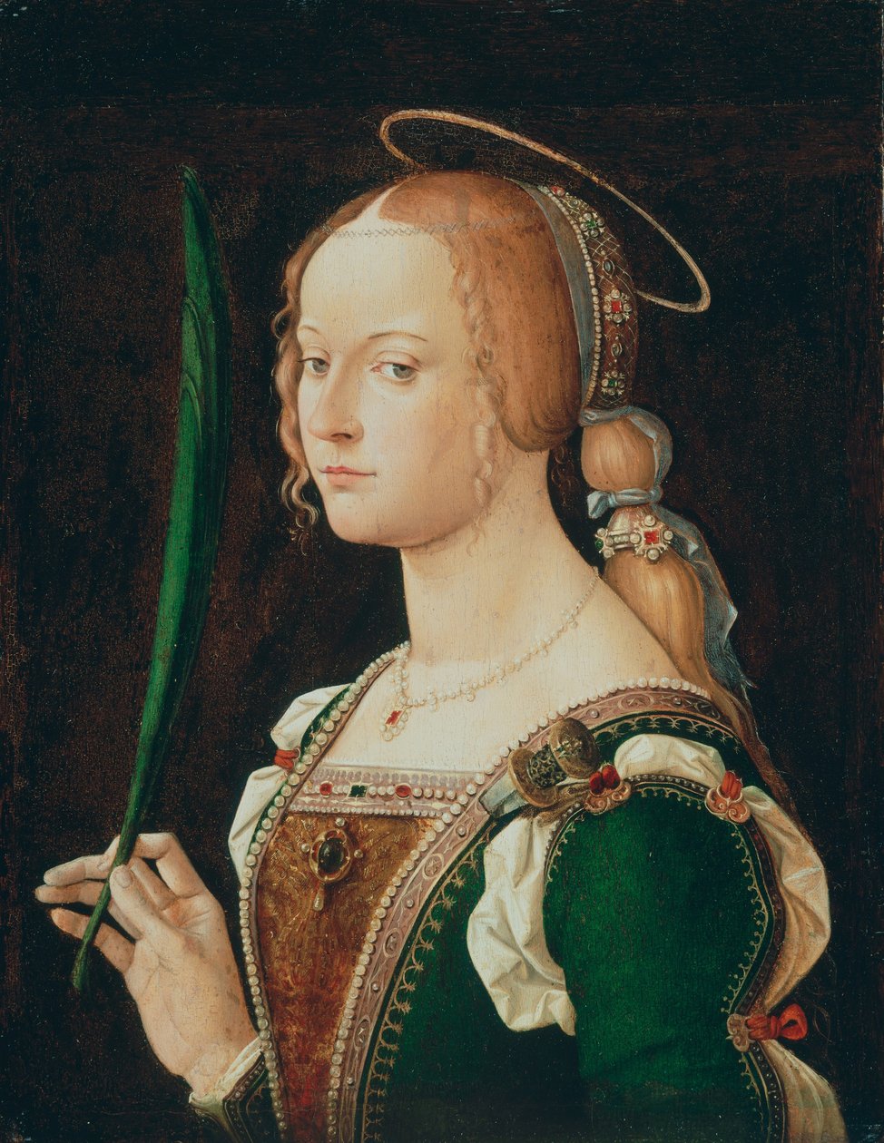 पडुआ के सेंट जस्टिना, c.1490 (लकड़ी पर तेल) द्वारा बार्टोलोमो मोंटागना
