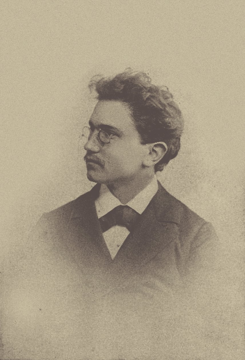 संगीतकार हंस ह्यूबर का पोर्ट्रेट 1852-1921, 1898। द्वारा बेसल। फोटो स्टूडियो ताशेर और सिग्नेर