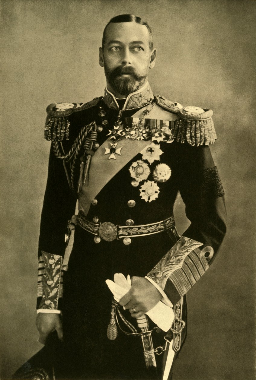 'एचएम किंग जॉर्ज पंचम', 1911, c1920। द्वारा बासानो लिमिटेड