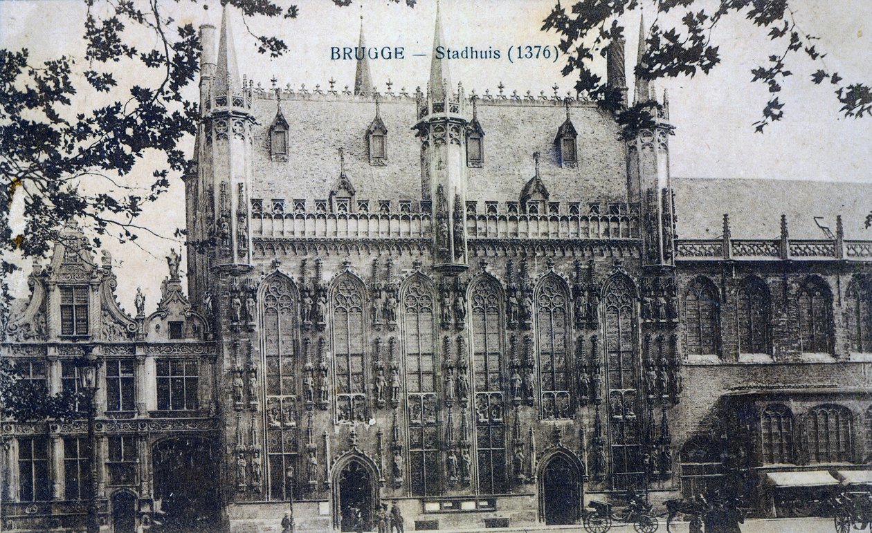 ब्रुग्स में स्टैड्यूसिस का चित्रण पोस्टकार्ड, c.1912 द्वारा बेल्जियम का फोटोग्राफर