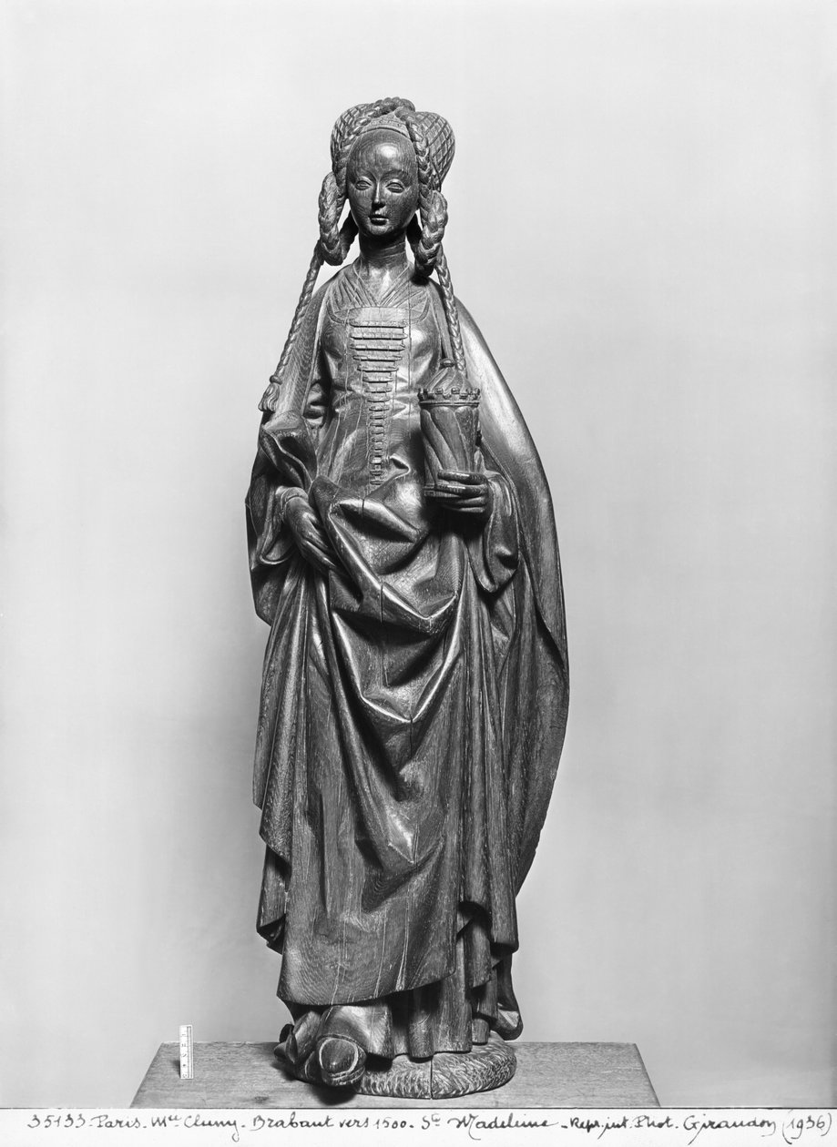 सेंट मैरी मैग्डलीन, c.1500 (ओक) (266927 और 266932 भी देखें) द्वारा बेल्जियम स्कूल