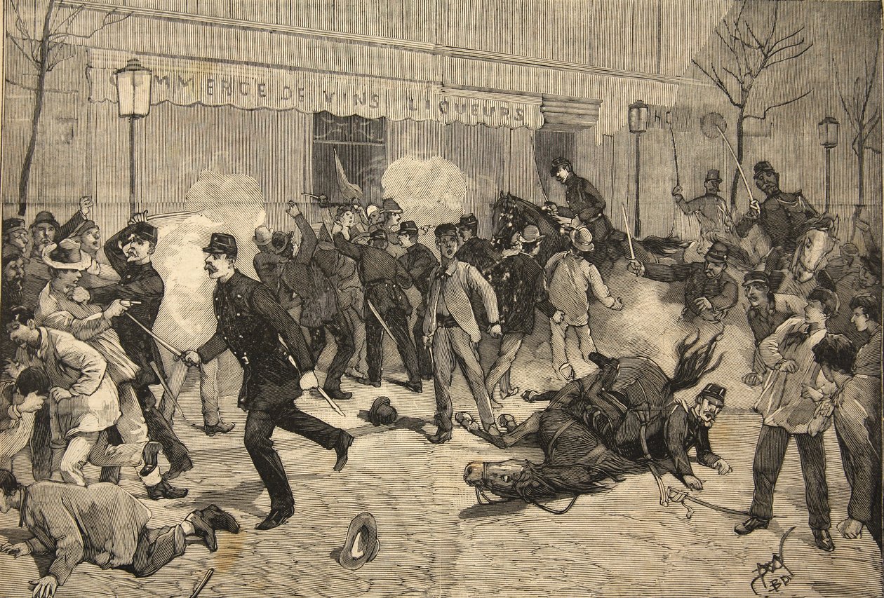 द लिटिल पैरिशियन &39;, 1 मई 1891 से फ्रांस के क्लिची द रिओट द्वारा बेल्ट्रैंड और क्लेयर गयोट, ई। डेटे