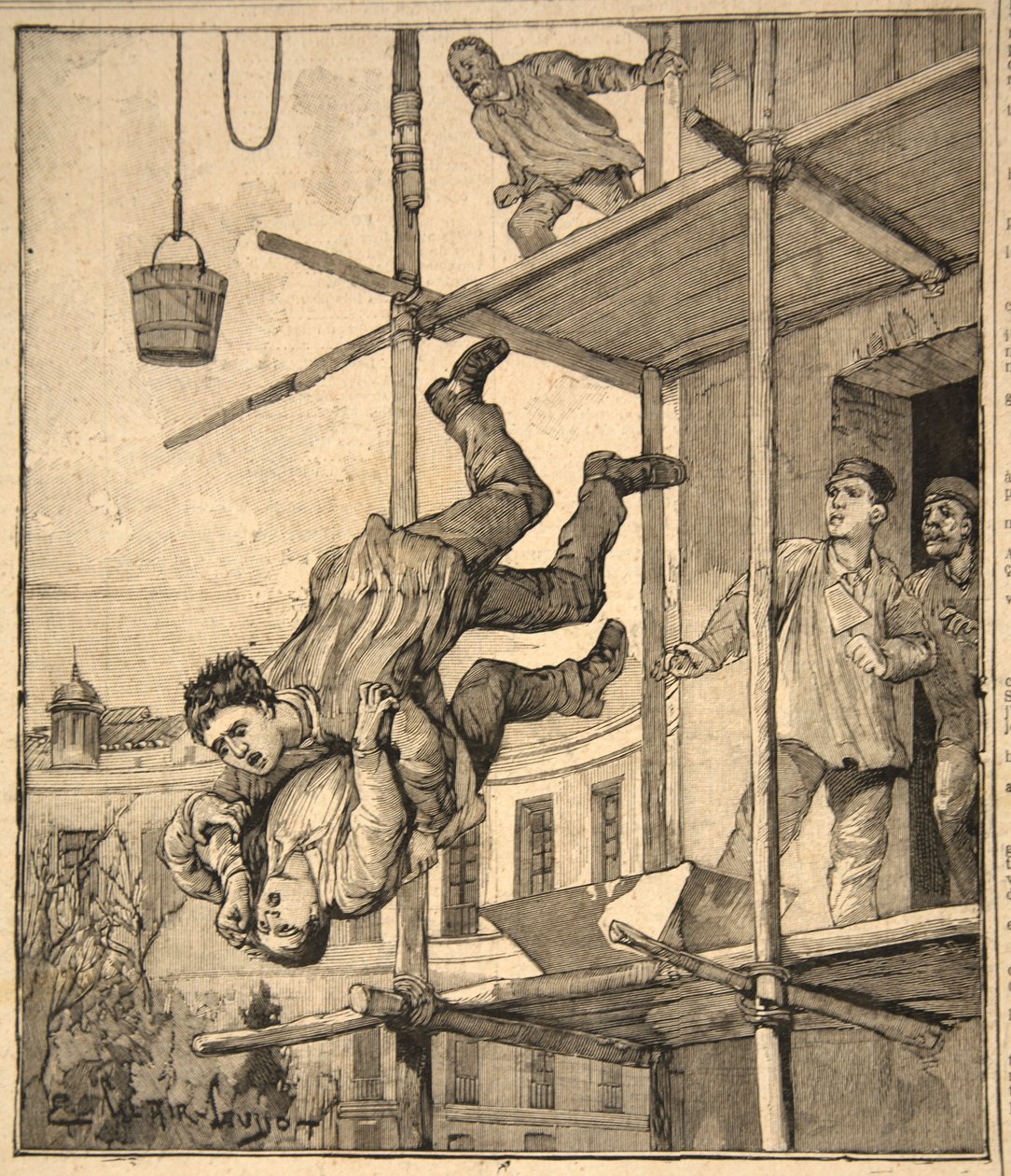 तुलसी का नाटक, &39;ले पेटिट पैरिसियन&39;, 1891 से द्वारा बेल्ट्रैंड और क्लेयर गयोट, ई। डेटे