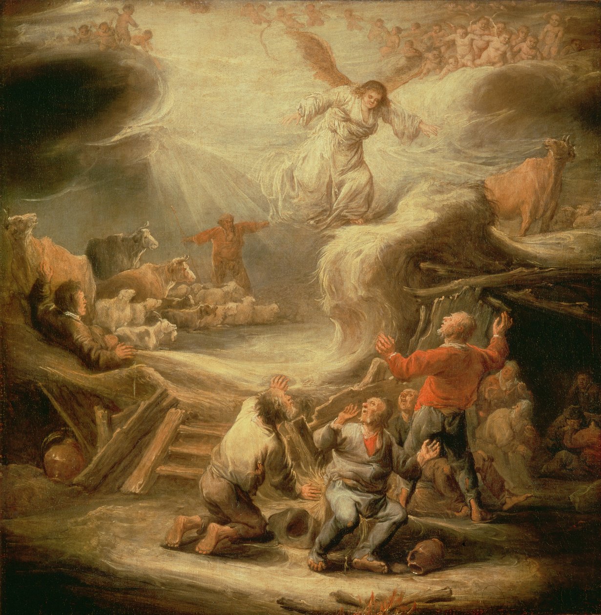 चरवाहों के लिए घोषणा द्वारा बेंजामिन गेरिट्स। Cuyp