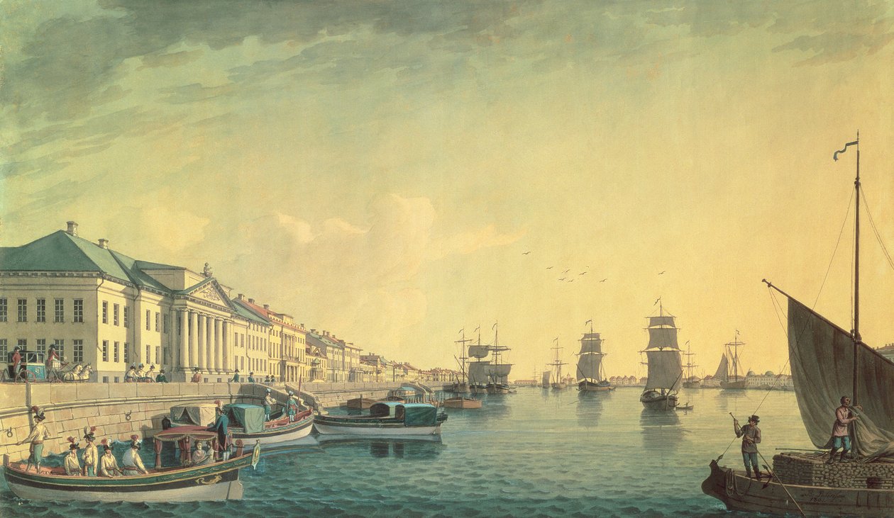 सीनेट द्वारा अंग्रेजी तटबंध, 1801 (wc और इंक) द्वारा बेंजामिन पैटरसन