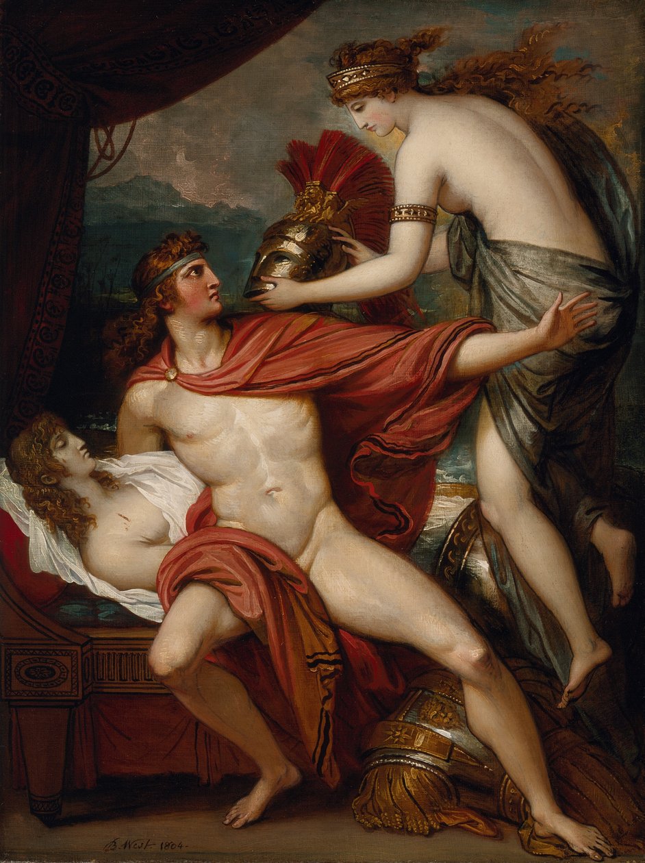 Thetis आर्मर को अकिलीस तक लाना, 1804 द्वारा बेंजामिन पश्चिम