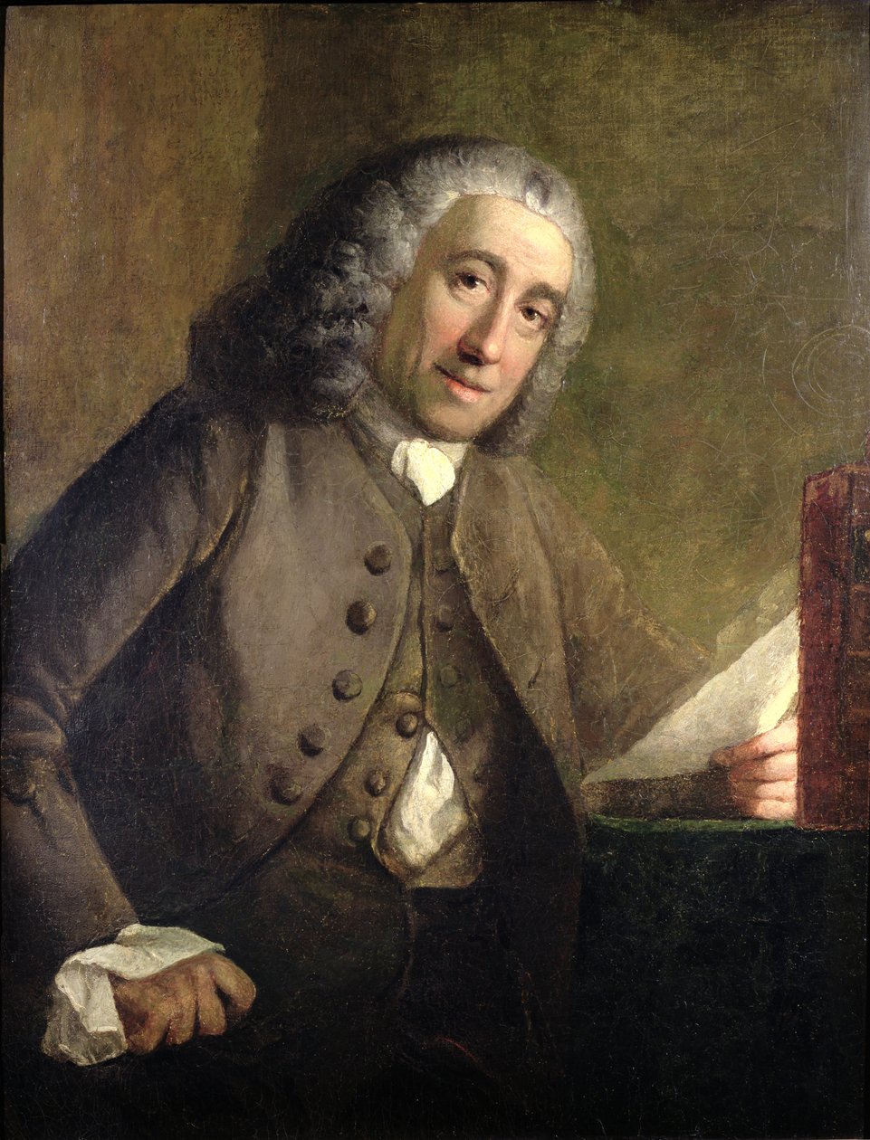 फ्रांसिस फौक्वियर का पोर्ट्रेट, (c.1704-68) अमेरिकी उपनिवेशों में वर्जीनिया के लेफ्टिनेंट गवर्नर, c.1757 द्वारा बेंजामिन विल्सन
