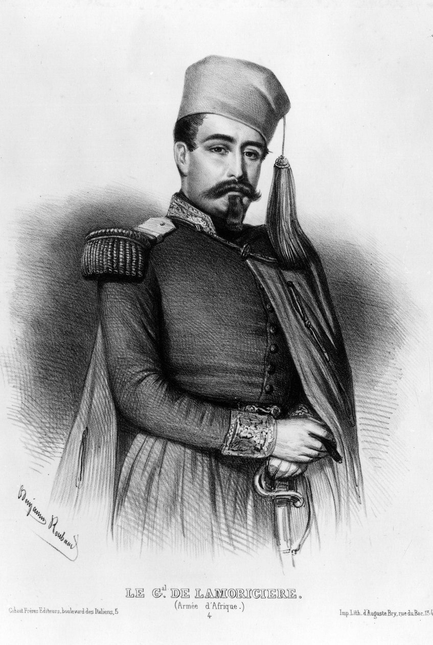 लुई जुकॉल्ट डी लैमोरिसिएरे का पोर्ट्रेट (1806-1865), फ्रांसीसी जनरल (ड्राइंग) द्वारा बेंजामिन रौबौद