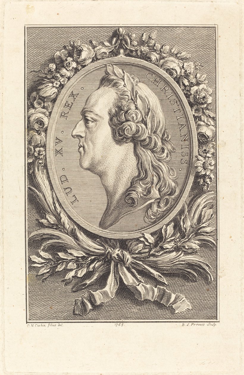 लुई XV, 1765। द्वारा बेनोइट लुई प्रीवोस्ट