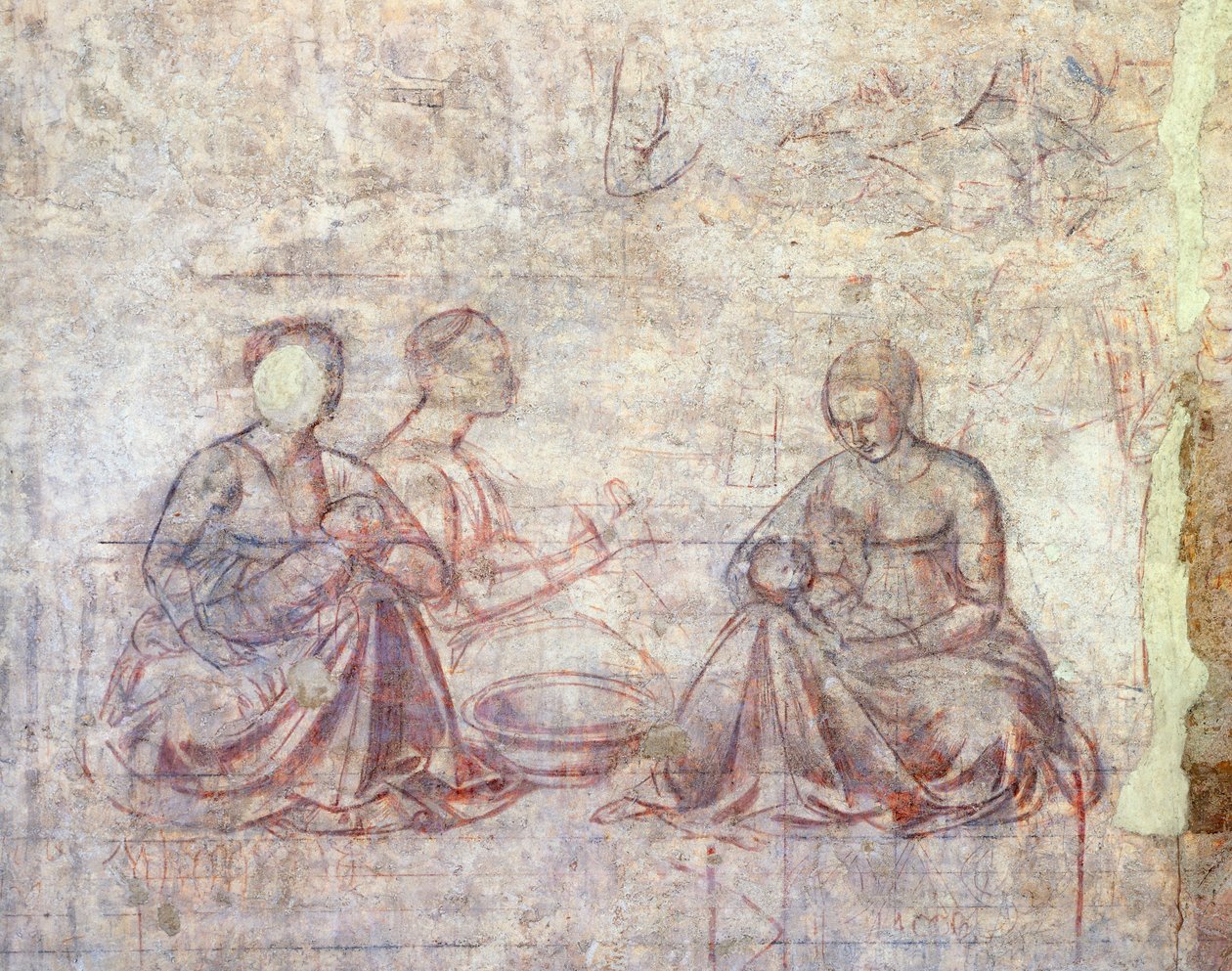 बेनोज़ो गोज़ोली (1421-1497), सिनोपिया (अंडरड्राइंग), विवरण द्वारा जैकब और एसाव की कहानियां द्वारा बेनोज़ो डी लेस डि सैंड्रो गूज़ोली
