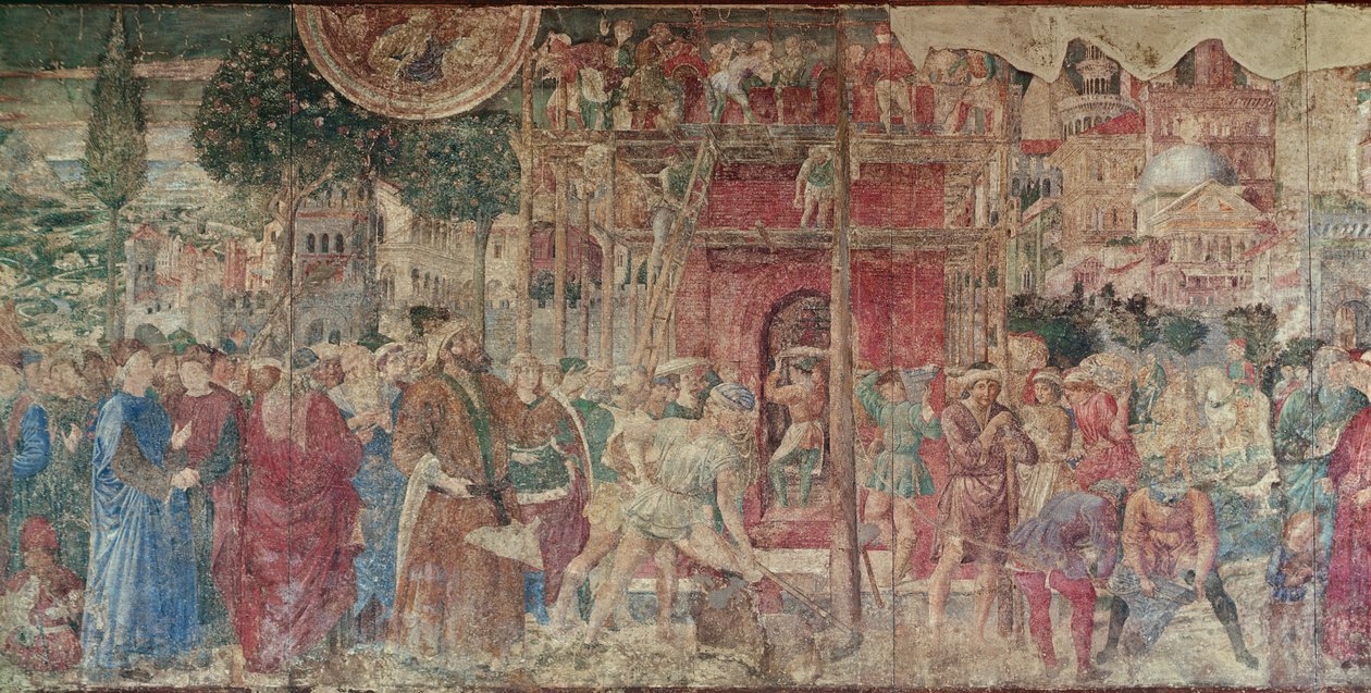 द टॉवर ऑफ बैबेल, 1468-84 द्वारा बेनोज़ो डी लेस डि सैंड्रो गूज़ोली