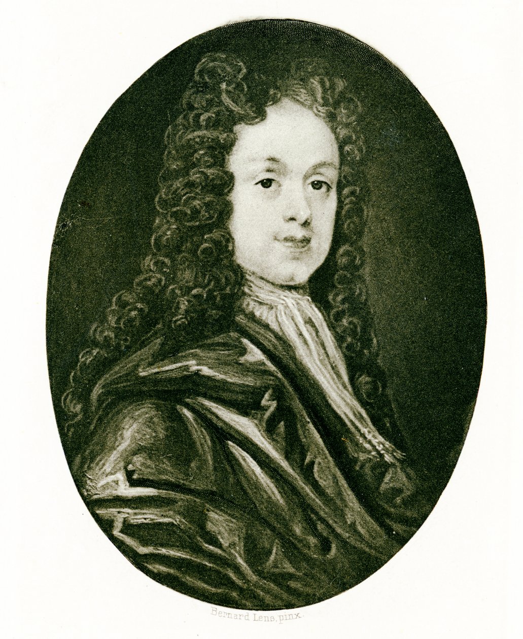 जॉन व्हाइट का पोर्ट्रेट लघु, c.1719 (हाथी दांत पर wc और गौचे) द्वारा बर्नार्ड III लेंस