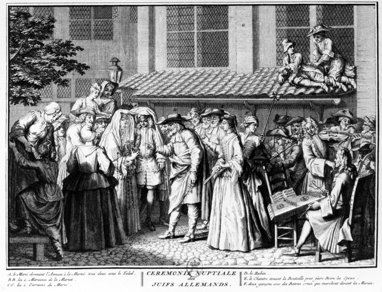 जर्मन यहूदियों का विवाह समारोह, 1725 द्वारा बर्नार्ड पिकार्ट