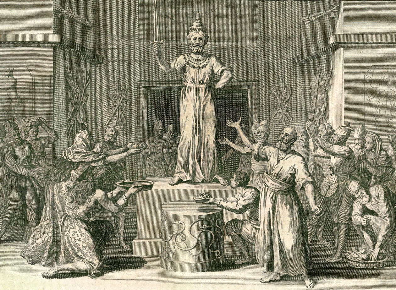 सीलोन द्वीप के टटलरी गॉड, 1729 (ताम्र उत्कीर्णन) द्वारा बर्नार्ड पिकार्ट