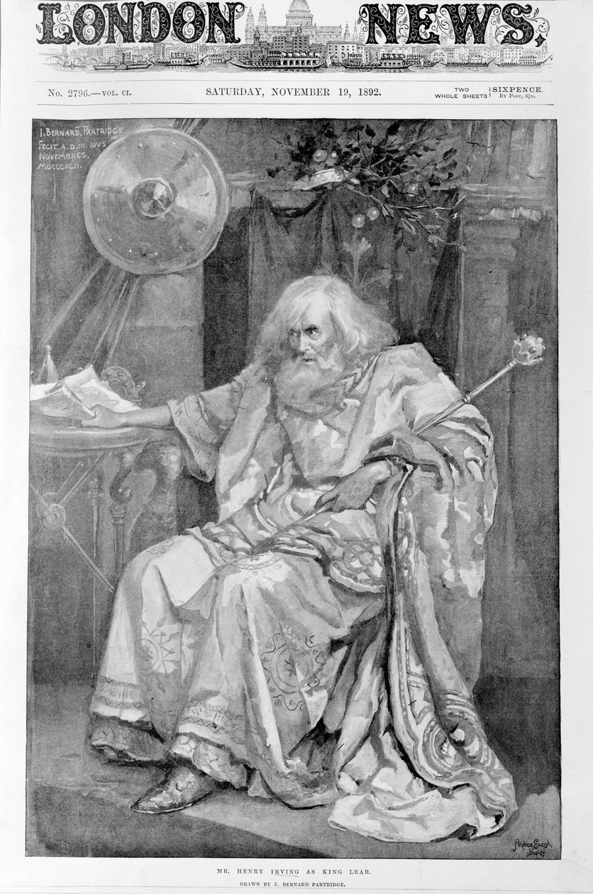 श्री हेनरी इरविंग किंग लेयर, 1892 के रूप में द्वारा बर्नार्ड पार्ट्रिज