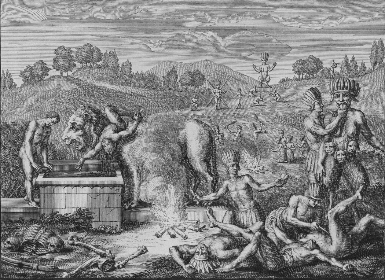 आइडलस डे तबस्स्को, 1723। द्वारा बर्नार्ड पिकार्ट