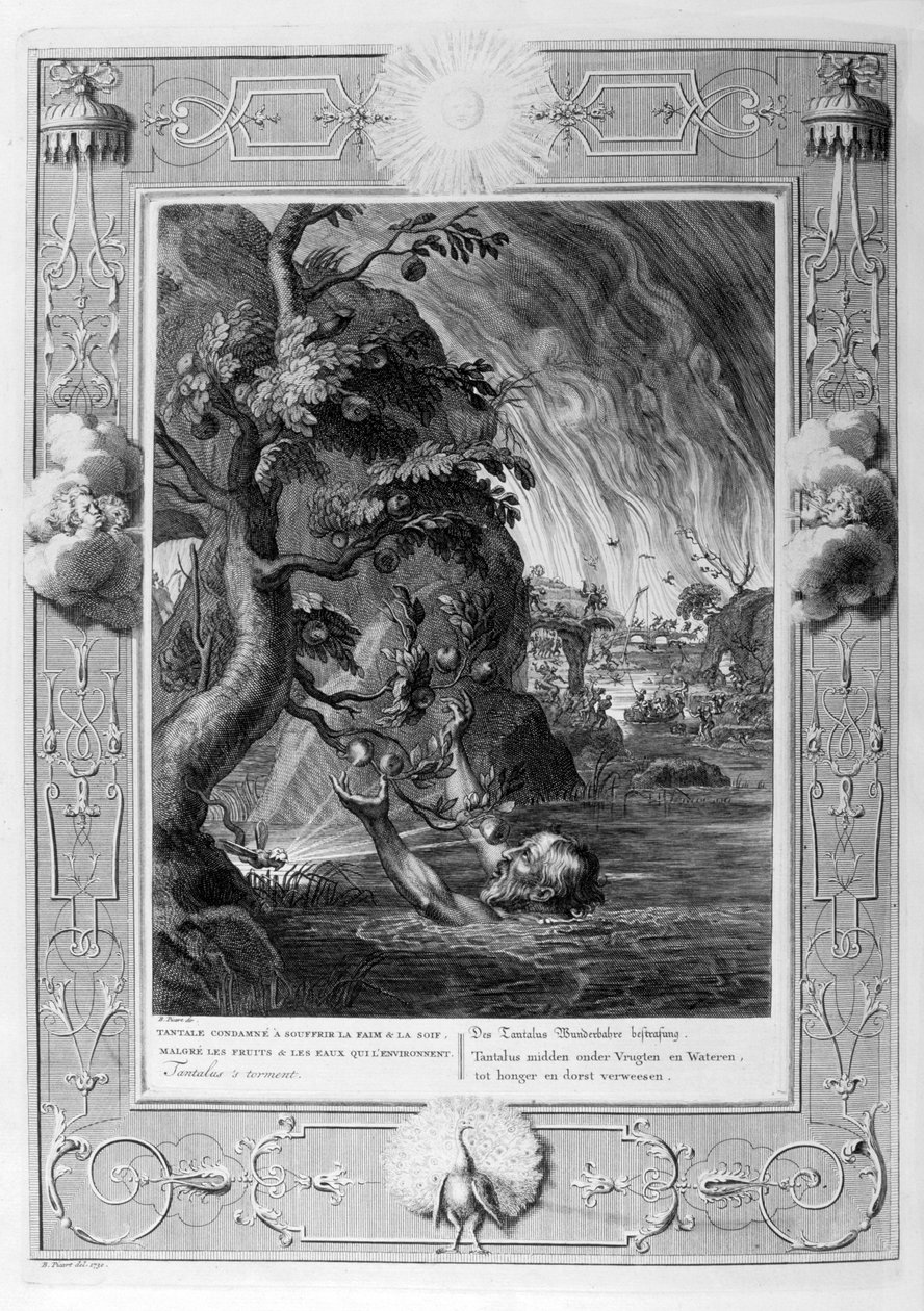 टैंटलस पीड़ा, 1733 द्वारा बर्नार्ड पिकार्ट