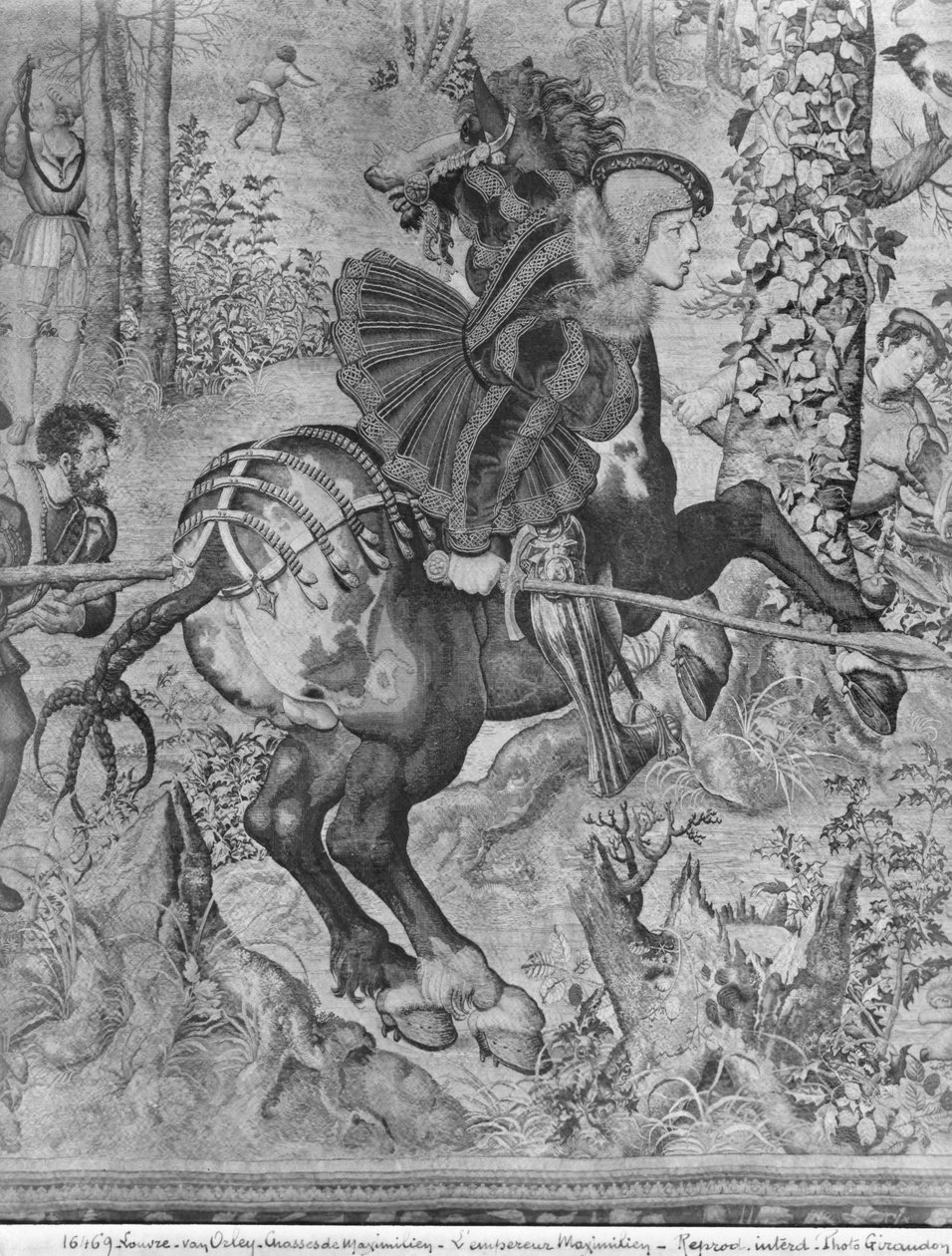 मैक्सिमिलियन, मकर, द बोअर हंट का विस्तार, मैक्सिमिलियन I 1459-1519 गोबेलिन्स फैक्टरी का विस्तार भी 138999 टेपेस्ट्री बीडब्ल्यू फोटो देखें द्वारा बर्नार्ड वैन ऑरली