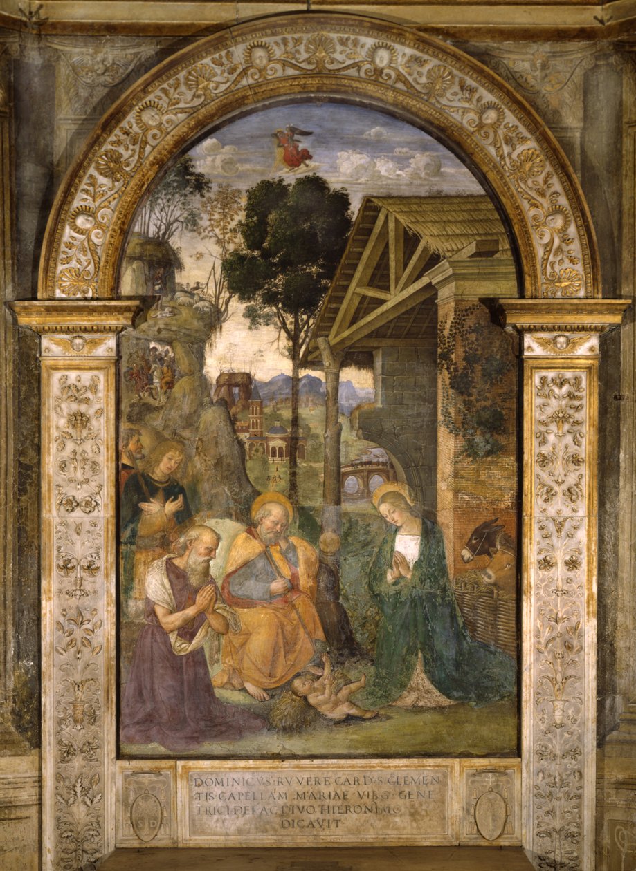 बच्चे की आराधना, c.1490 (लकड़ी के पैनल पर तेल) द्वारा बर्नार्डिनो डि बेटो पिंटुरिचियो
