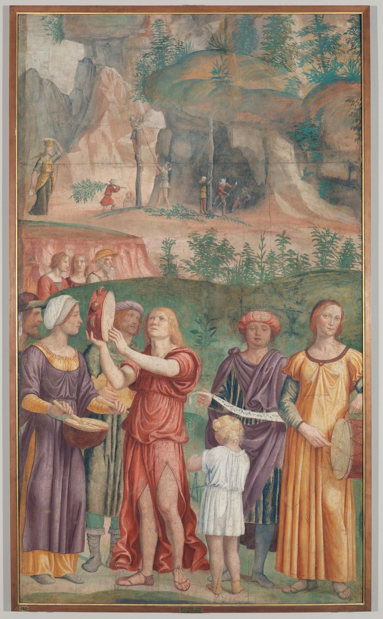 यहूदियों का विजय गीत, c.1514 (कैनवास पर किया गया अलग फ्रेस्को) द्वारा बर्नार्डिनो लुइनी