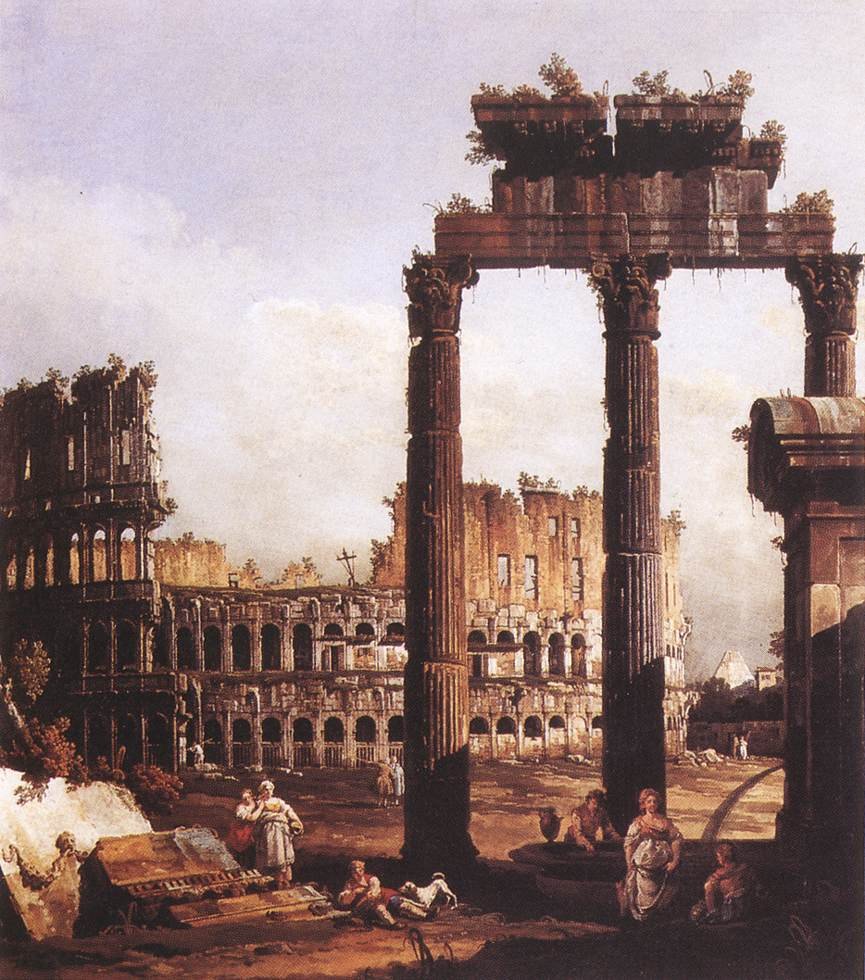 Colosseum के साथ resetcio द्वारा बर्नार्डो बेलोट्टो (कैनेलेटो)