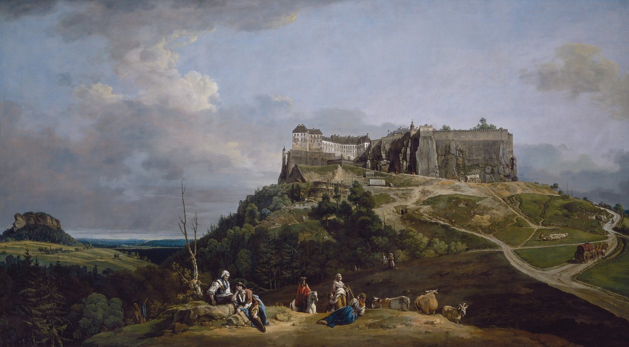 कोनिगस्टीन का किला, 1756-1758। द्वारा बर्नार्डो बेलोट्टो (कैनेलेटो)