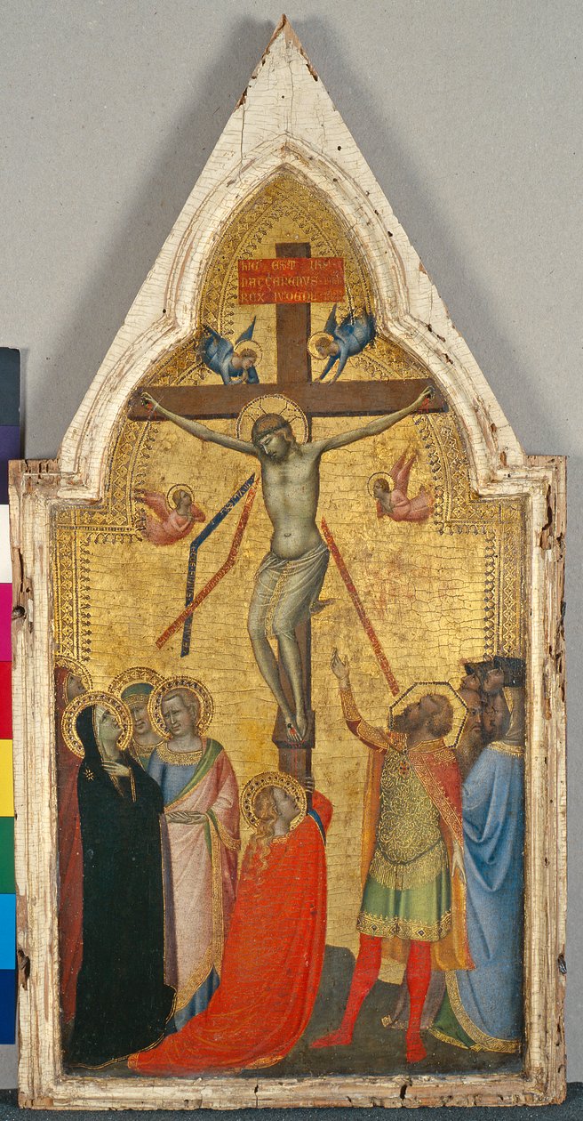क्रूसीफिक्सन, c.1340 (चिनार की लकड़ी पर तड़का) द्वारा बर्नार्डो दद्दी