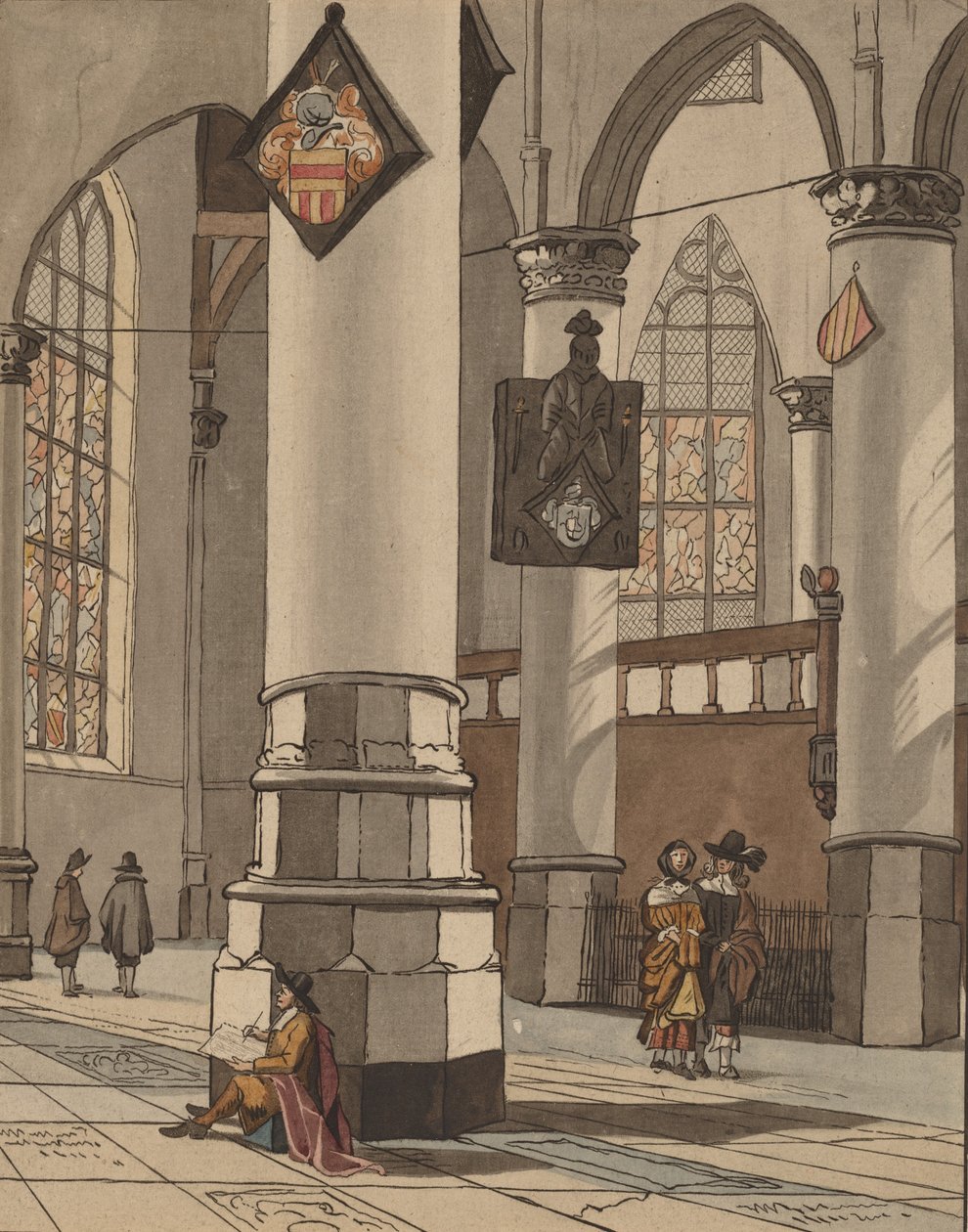 चर्च इंटीरियर, 1774। द्वारा बर्नहार्ड श्रेडर
