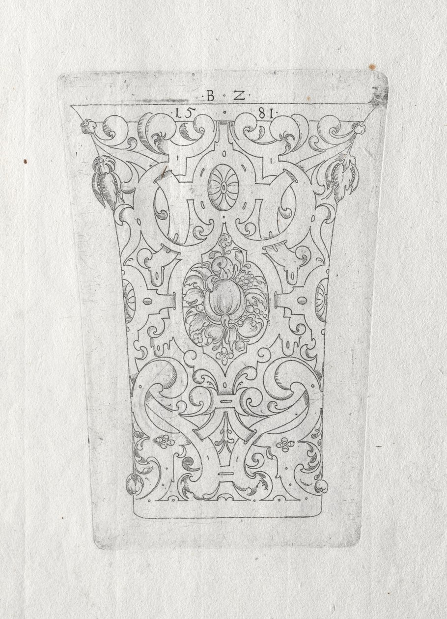 सजावटी बीकर, 1581। द्वारा बर्नहार्ड ज़ानो