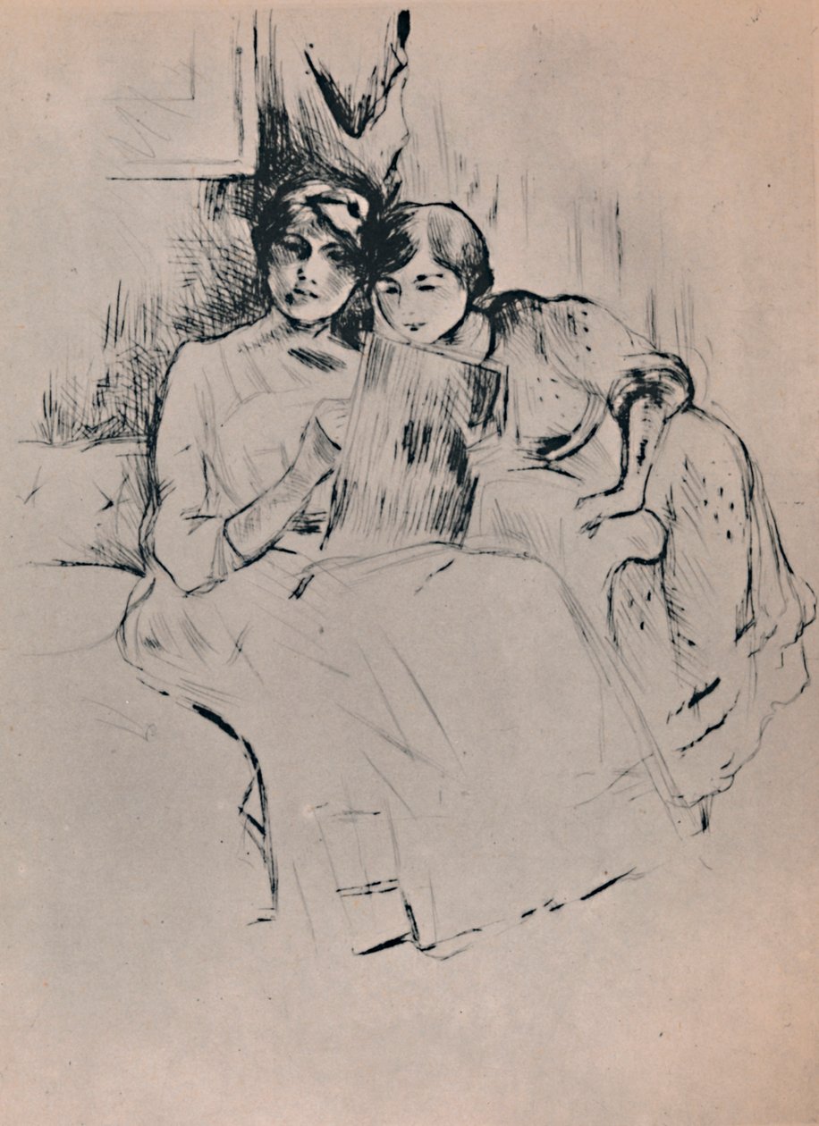 द ड्रॉइंग लेसन, c.1888-1890, 1946। द्वारा बर्थे मोरिसोट
